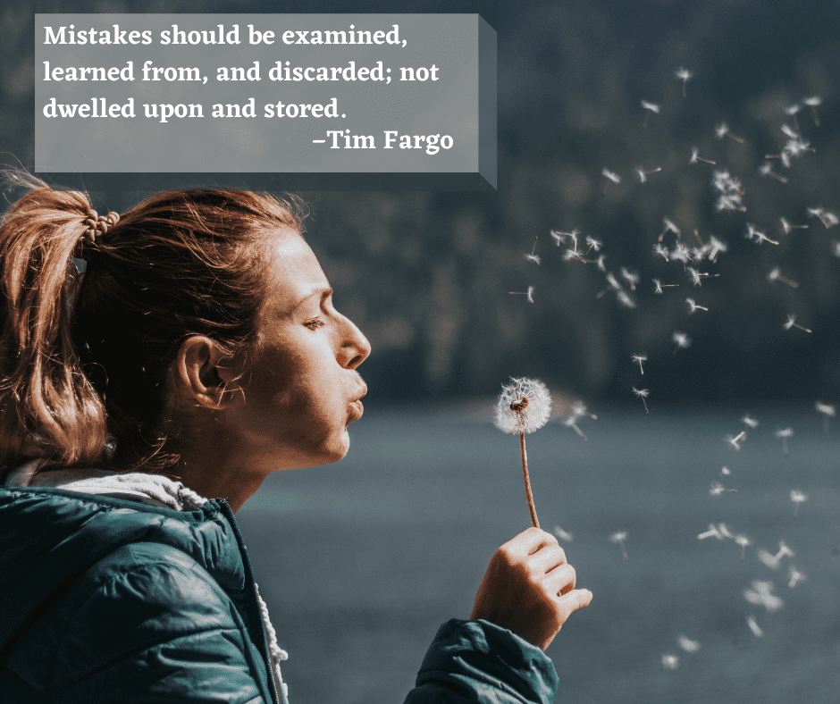 The 11th quote image shows a woman blowing the tufts away from a dandelion gone to seed.