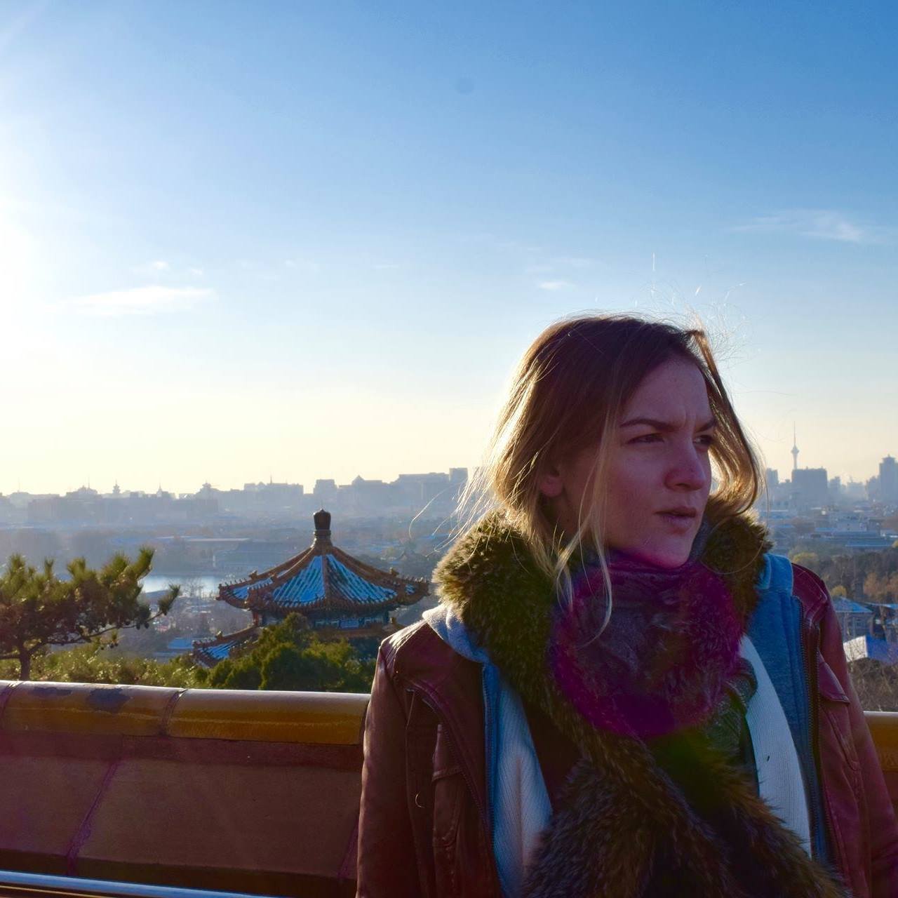 Picture of Ms. Alecia Kipping on a mountain top in China. Here to talk about Mental Illness and ADHD in college. 